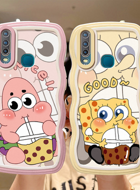 适用vivo y3手机壳卡通日韩V1901A时尚可爱少女vovoy3s保护套viviy17简约学生vlvoy3个性创意viovy3s海绵宝宝