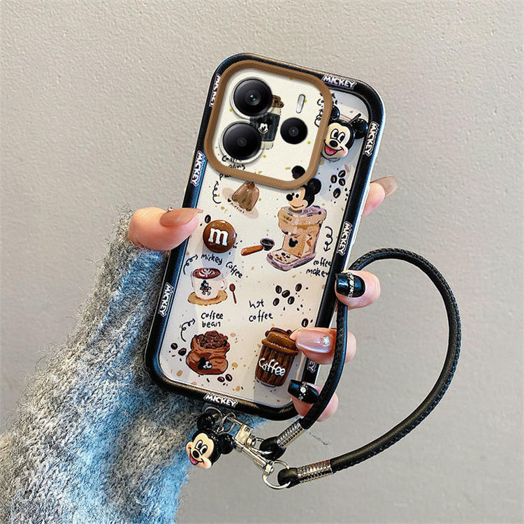 库洛米适用红米Note14 4G手机壳卡通公仔潮少女浮雕立体米奇卡通趣味ins可爱保护壳