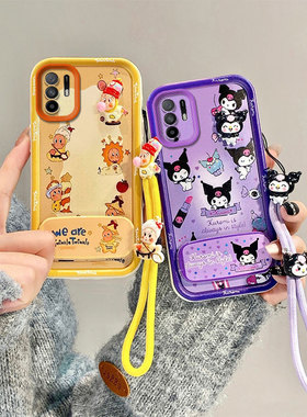 KT镜子支架适用OPPOF19Pro+手机壳日韩可爱女OPPOA945G个性时尚男女OPPOF19Pro+卡通保护套OPPOA945G硅胶米