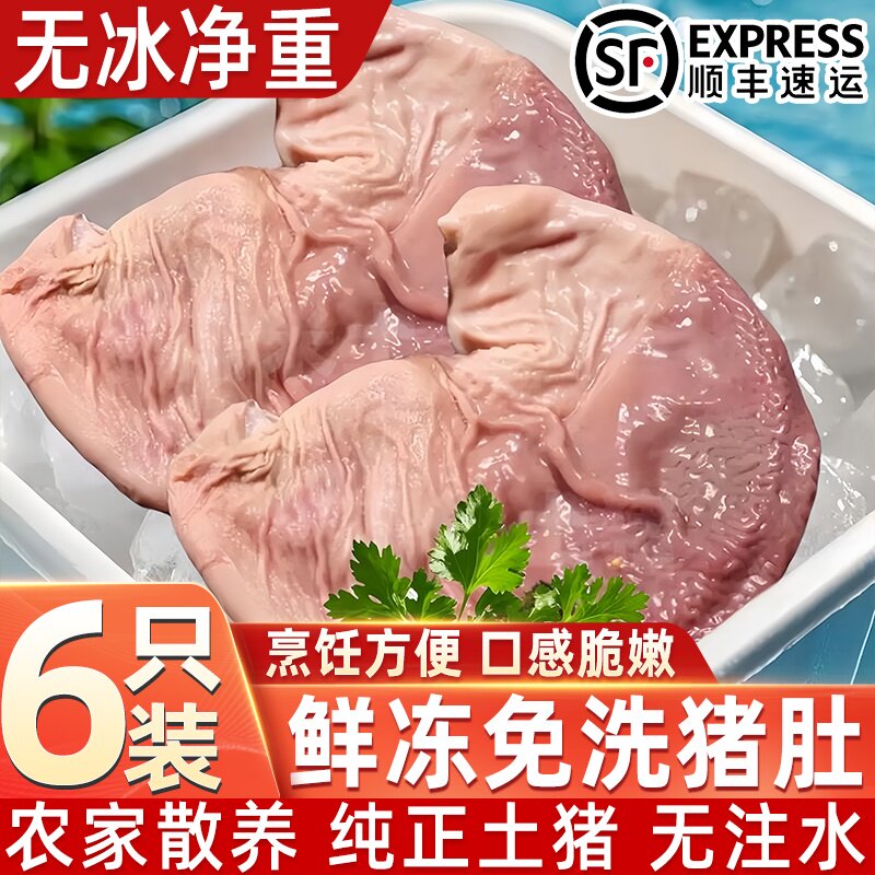 鲜冻猪肚干净新鲜免洗整只农家散养土猪肚猪胃冷冻肚子批发猪肉