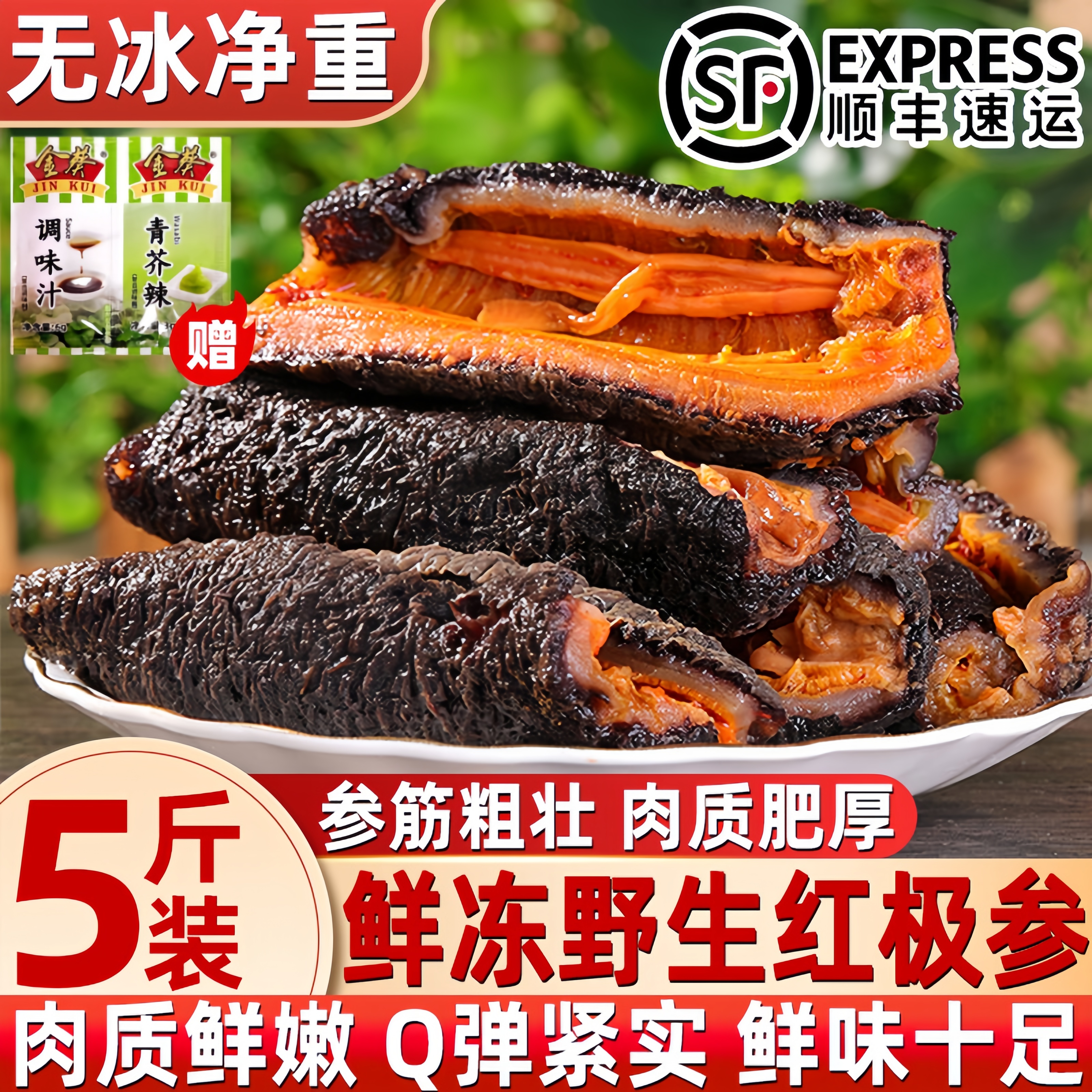 北极红参鲜冻海捕顺丰包邮
