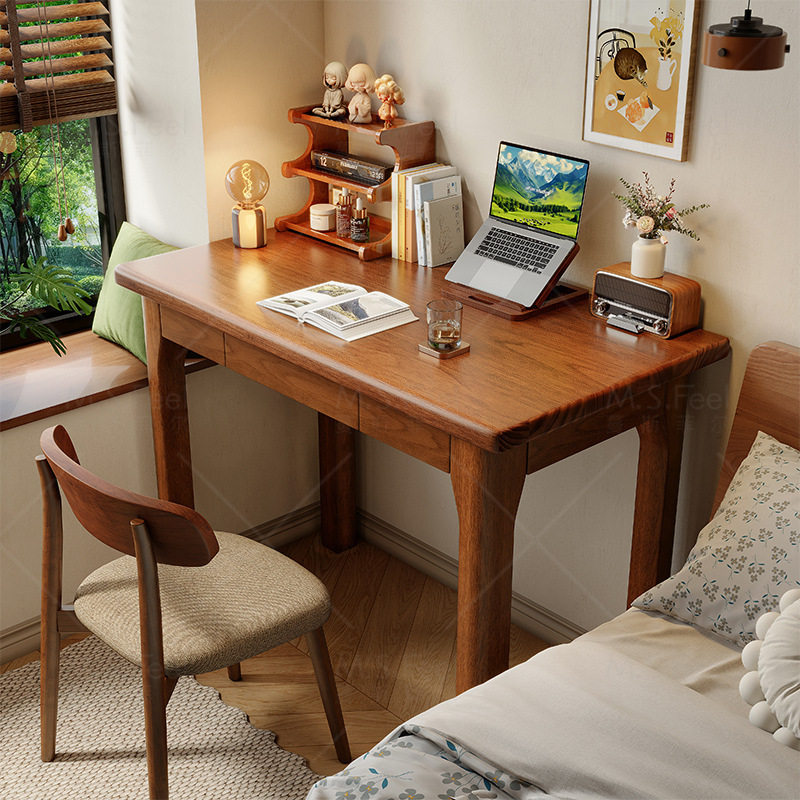 实木窄书桌小户型卧室家用学生学习桌写字长条桌台式电脑桌办公桌,收纳整理,书桌收纳置物架,淘宝优惠券,粉丝福利购,淘宝优惠卷