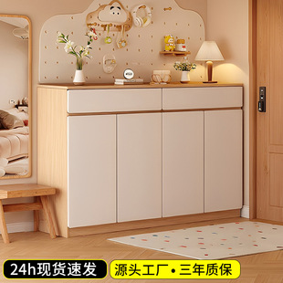 实木鞋柜家用大容量多层超大2026爆款入户门外鞋柜玄关柜一体鞋架