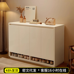 实木鞋柜家用大容量多层超大收纳柜子一体靠墙入户门外鞋架玄关柜