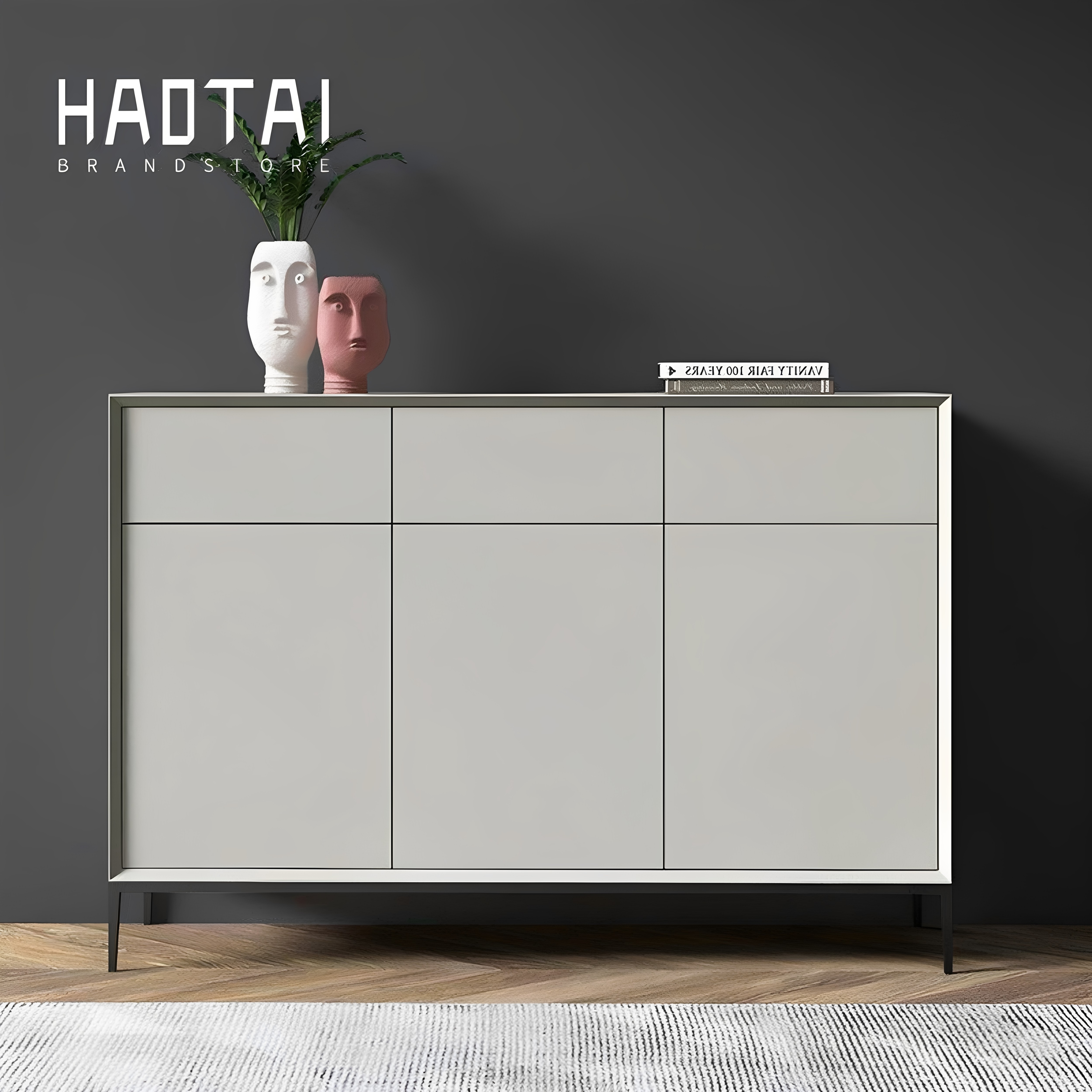 意式极简鞋柜烤漆家用门口玄关多功能多层储物柜整装北欧简约柜子