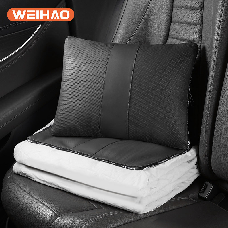 汽车抱枕被子两用二合一车内加厚多功能高档折叠空调被车载腰靠垫