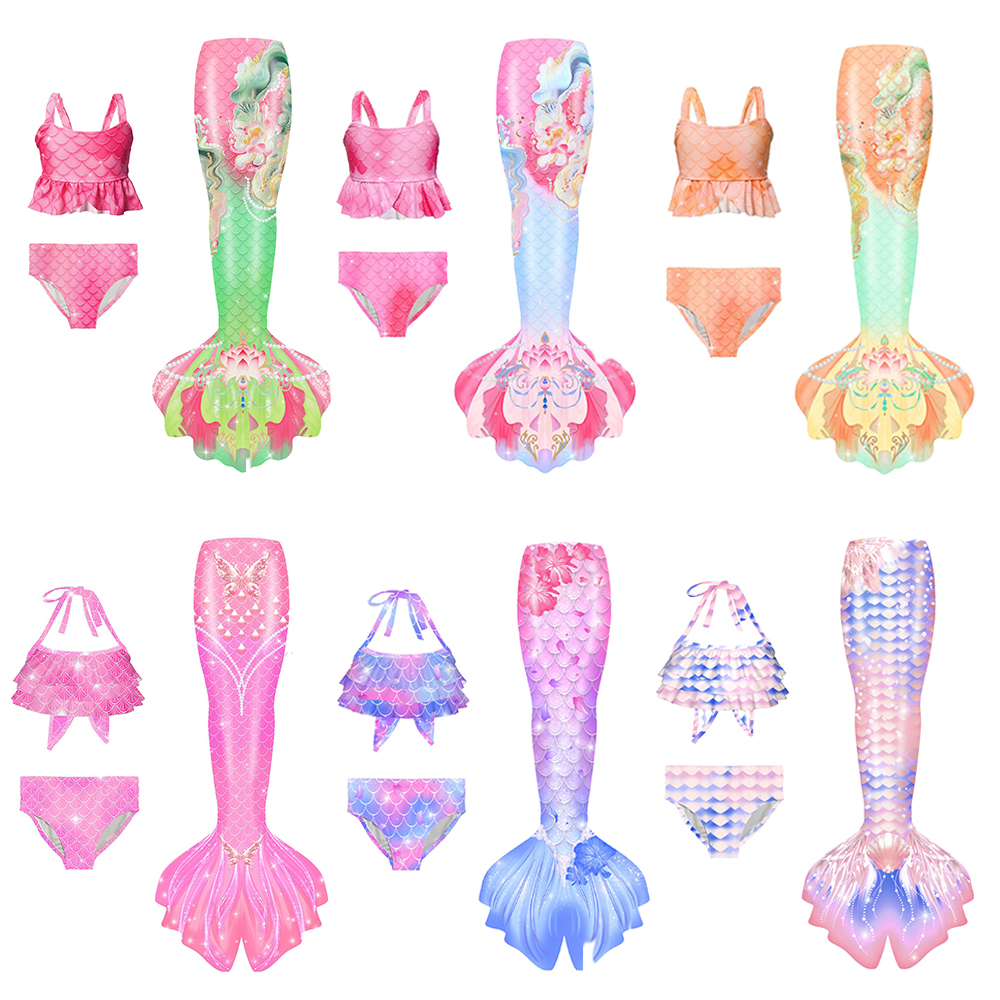 分體泳衣高彈性人魚尾巴可愛泳衣