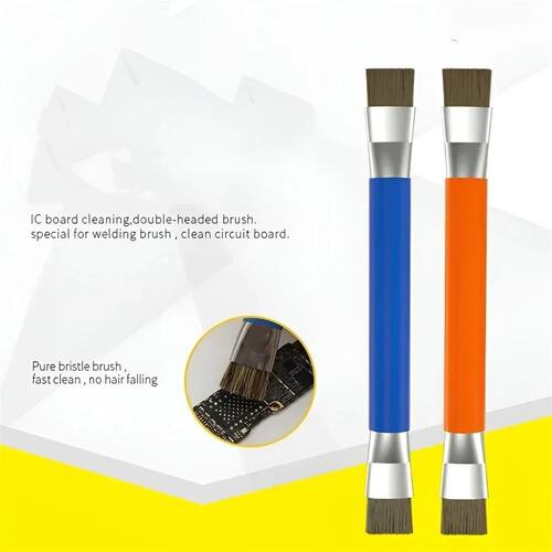 The safety double-ended brush is used for cleaning the chips