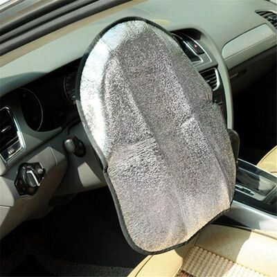 Thicken Car Steering Wheel Cover Sun Shade Cover Sunshade Al