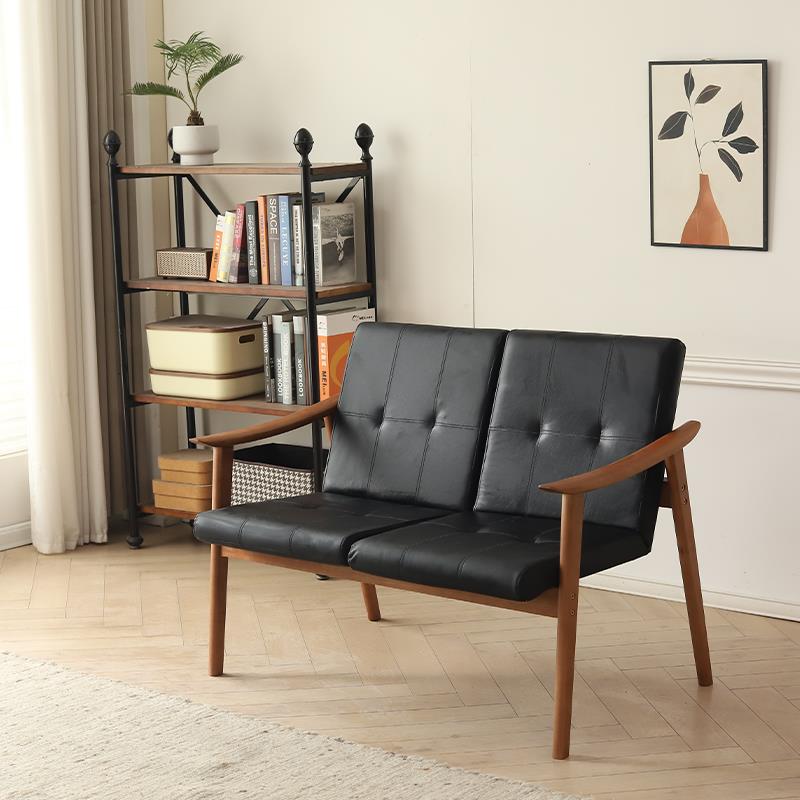 实木意式设计师沙发椅休闲椅阳台现代简约客厅洽谈单人新款轻奢