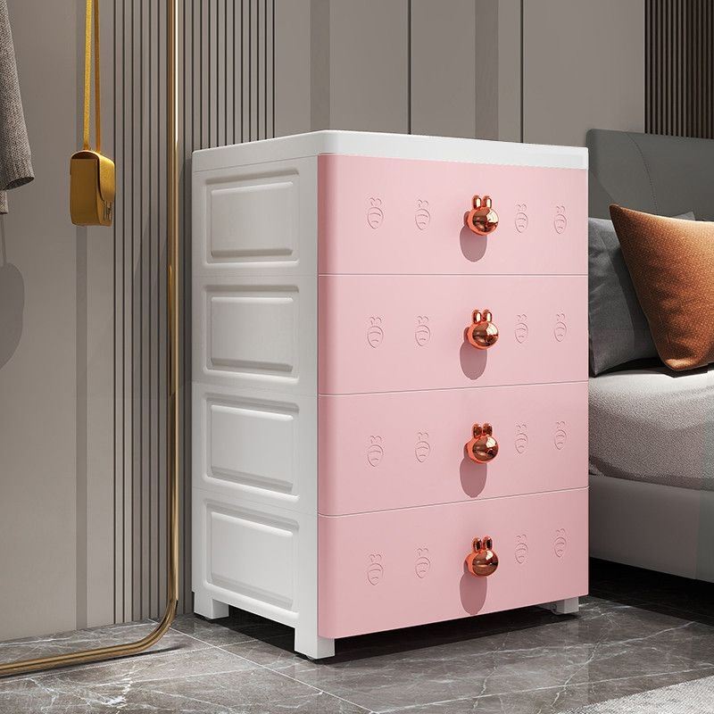 卡通抽屉式收纳柜家用零食书玩具置物架多层夹缝缝隙客厅储物柜子