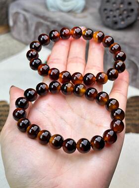 海洋风瑰宝玳瑁色手串品质温润满级花纹手链佛珠小众文玩送礼佳品