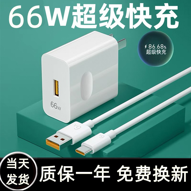 蓝廷直充66W40W超级快充头