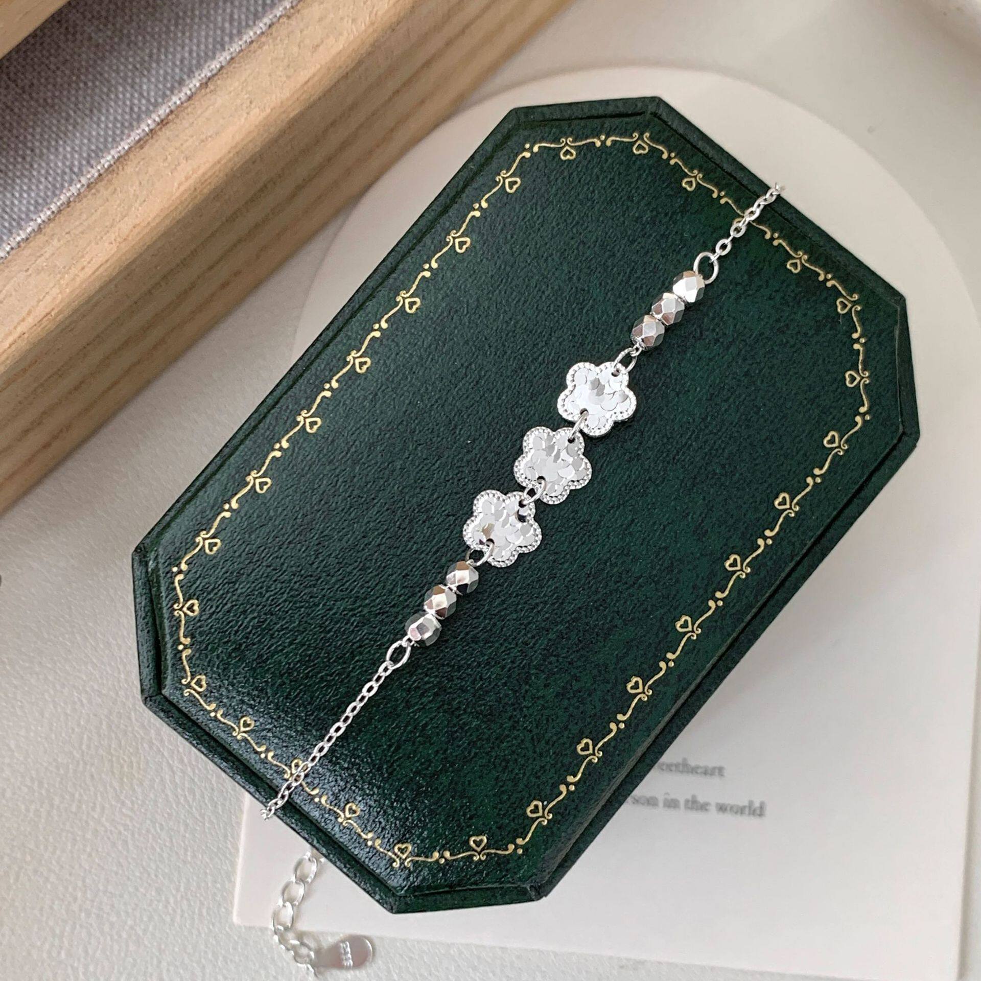 日系设计师topwhits银碎冰冰花朵手链女日系高级感复古小众设计