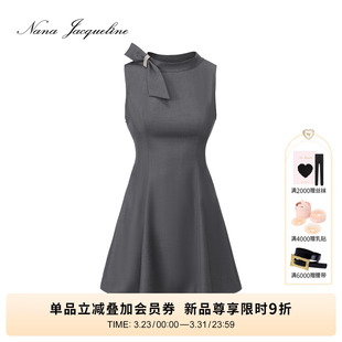 连衣裙女学院气质背心短裙 蝴蝶结钻饰西装 NanaJacqueline春季 新款