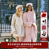 NanaJacqueline立领钻扣毛呢外套女新款 徐如蓝同款 羊驼毛大衣