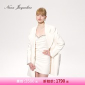 西装 宽松中长款 甄选5折 NanaJacqueline斗兽场钻扣翻领外套时尚