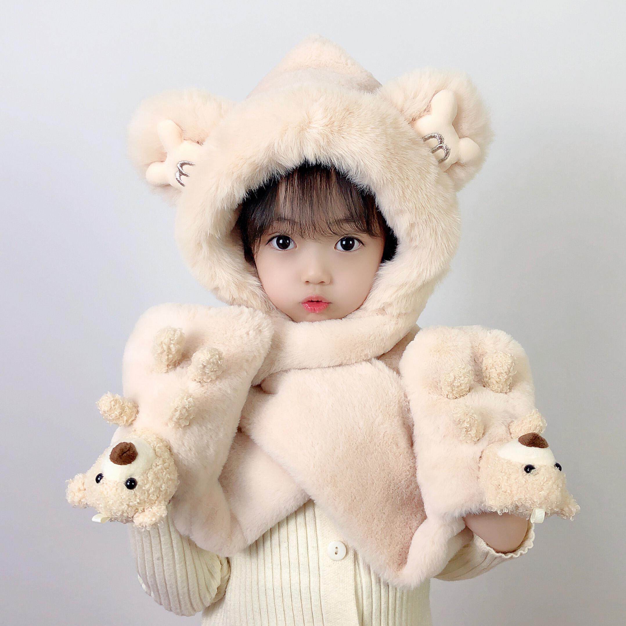 冬季儿童帽子围巾手套一