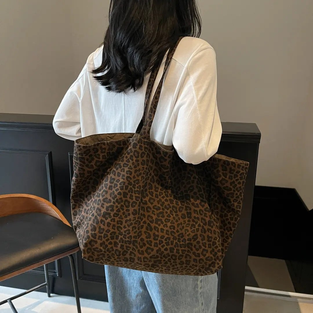 2026秋冬新款豹纹单肩包学生上课上班通勤包大容量百搭妈咪托特包,箱包皮具/热销女包/男包,单肩包,淘宝优惠券,粉丝福利购,淘宝优惠卷