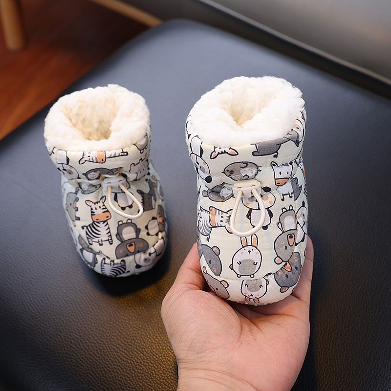 婴儿鞋子秋冬保暖毛绒护
