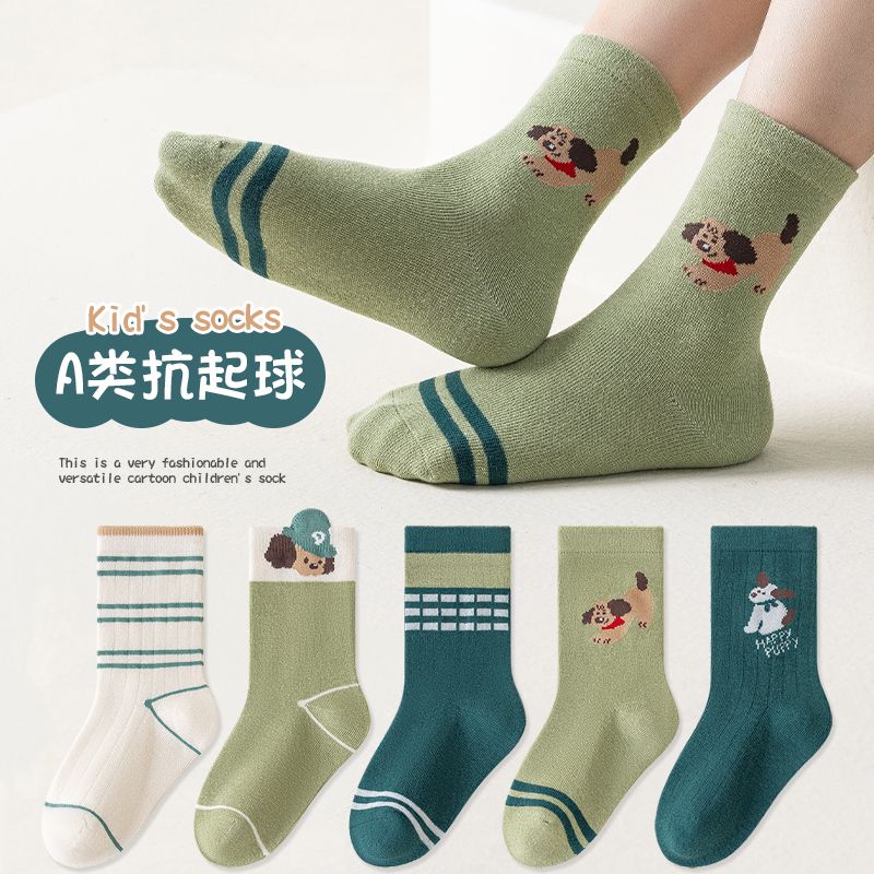 男童袜子儿童秋冬季卡通