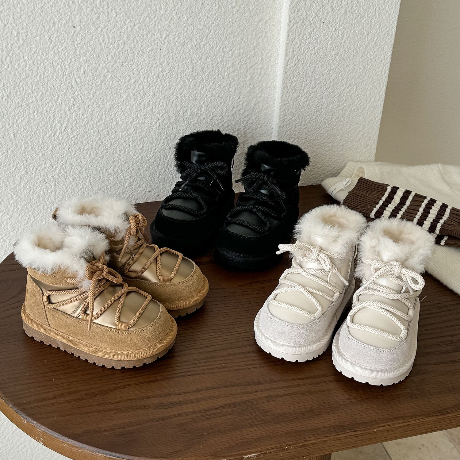 韩版爆款儿童交叉绑带雪