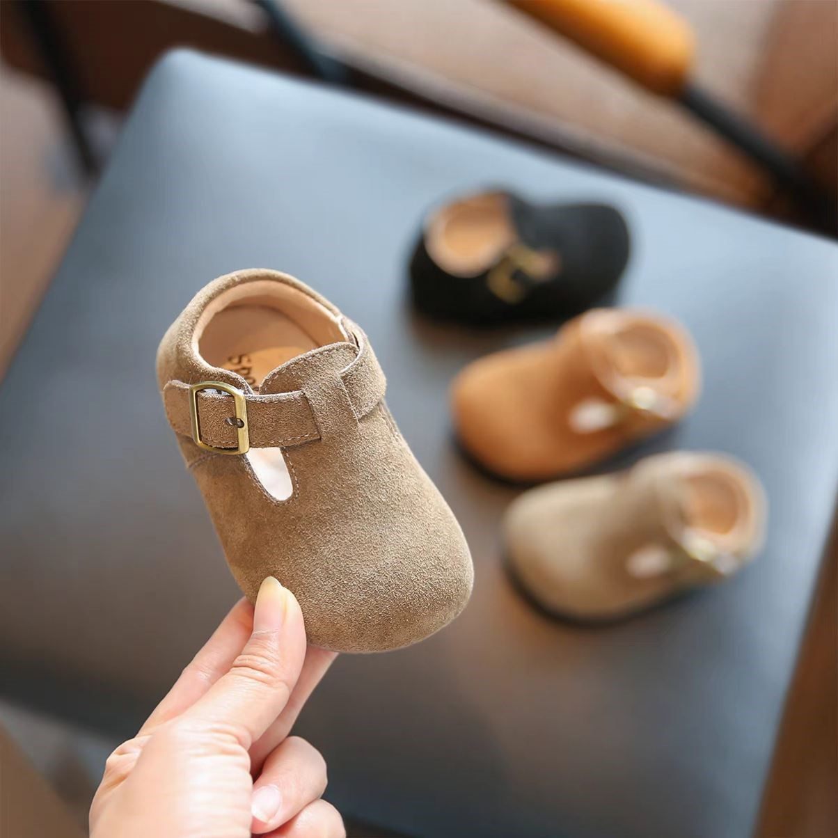 女童勃肯鞋春秋儿童皮鞋软底婴儿学步鞋女宝宝鞋子男童鞋小童单鞋