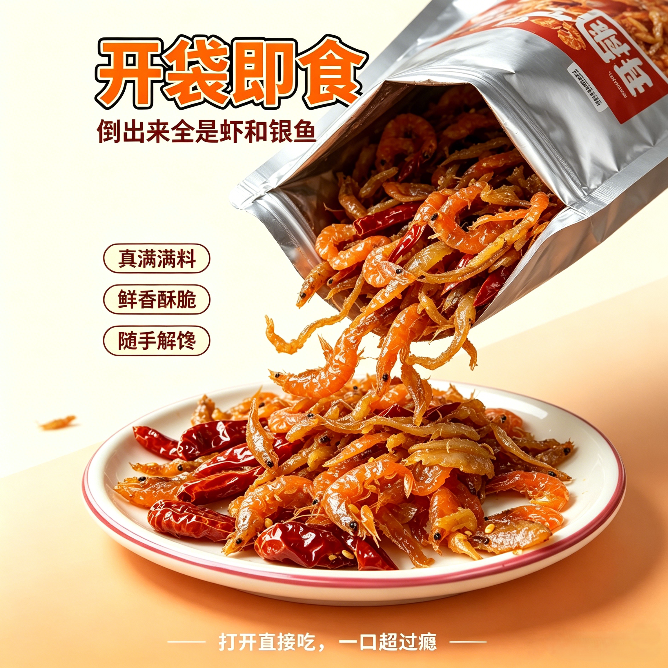 麻辣小鱼小虾干追剧下酒小零食