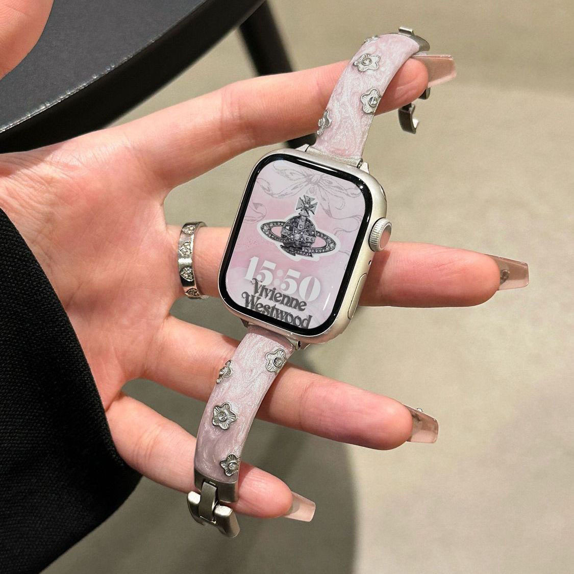 适用iwatchS11表带苹果手表带applewatch10金属不锈钢9代高级女款