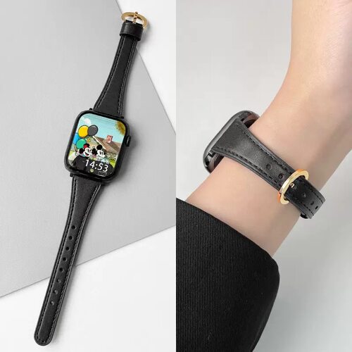 适用applewatch11表带女苹果手表带S6真皮iwatch10/9/8/7代小蛮腰