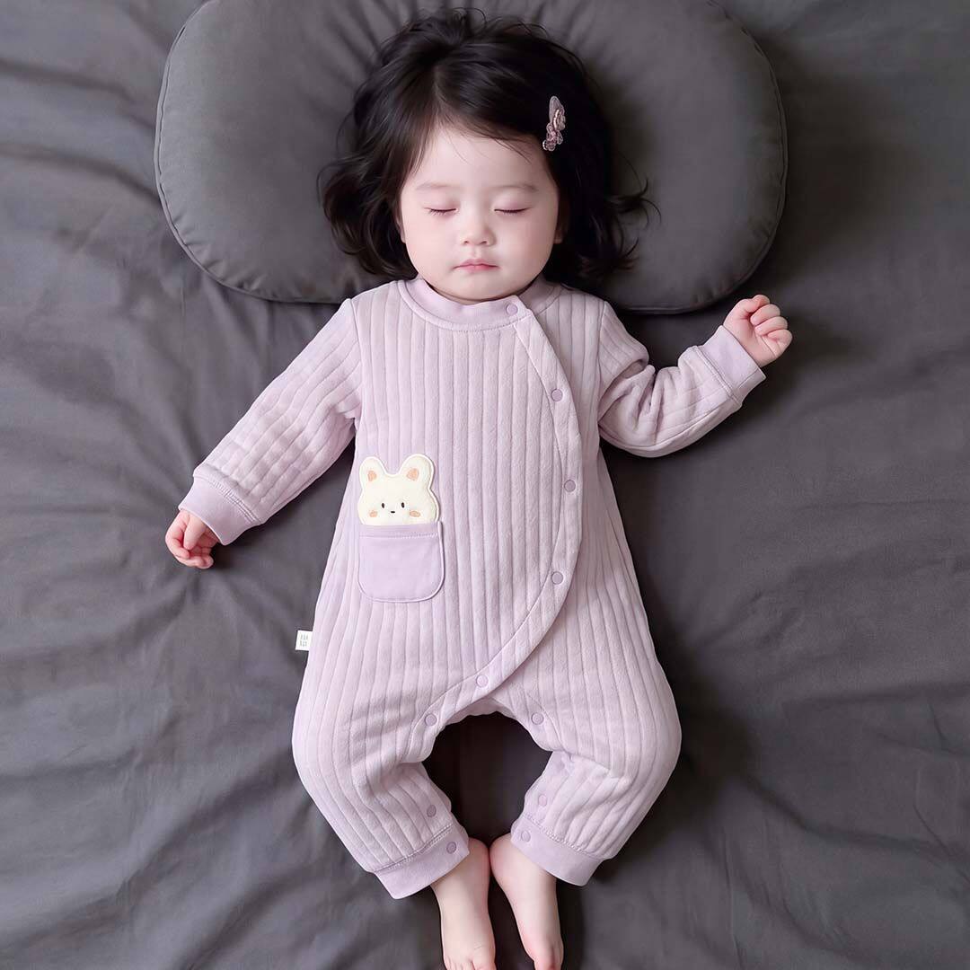 婴儿连体衣秋冬保暖哈衣新生儿夹棉加厚衣服宝宝a类爬服睡衣超萌