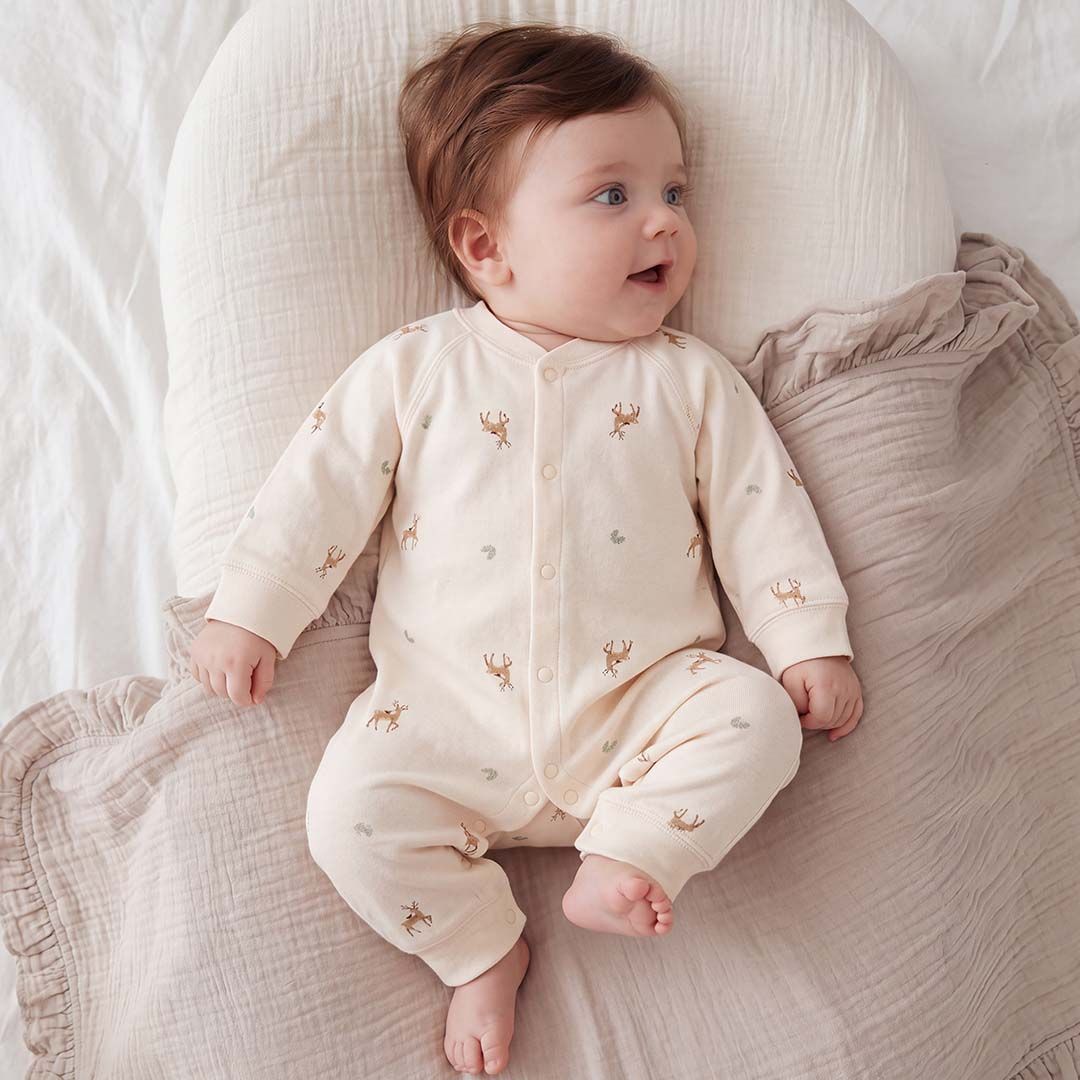 婴儿衣服棉质a类爬服哈衣新生幼儿春秋无骨连体衣宝宝睡衣幼童