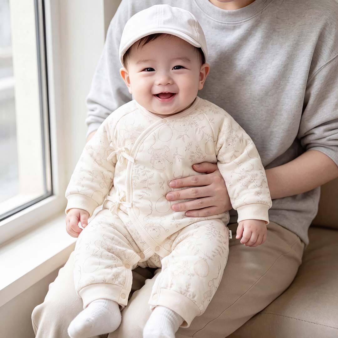 婴幼儿秋冬季蝴蝶衣80克夹棉睡衣婴儿加厚纯棉连体衣宝宝哈衣长袖