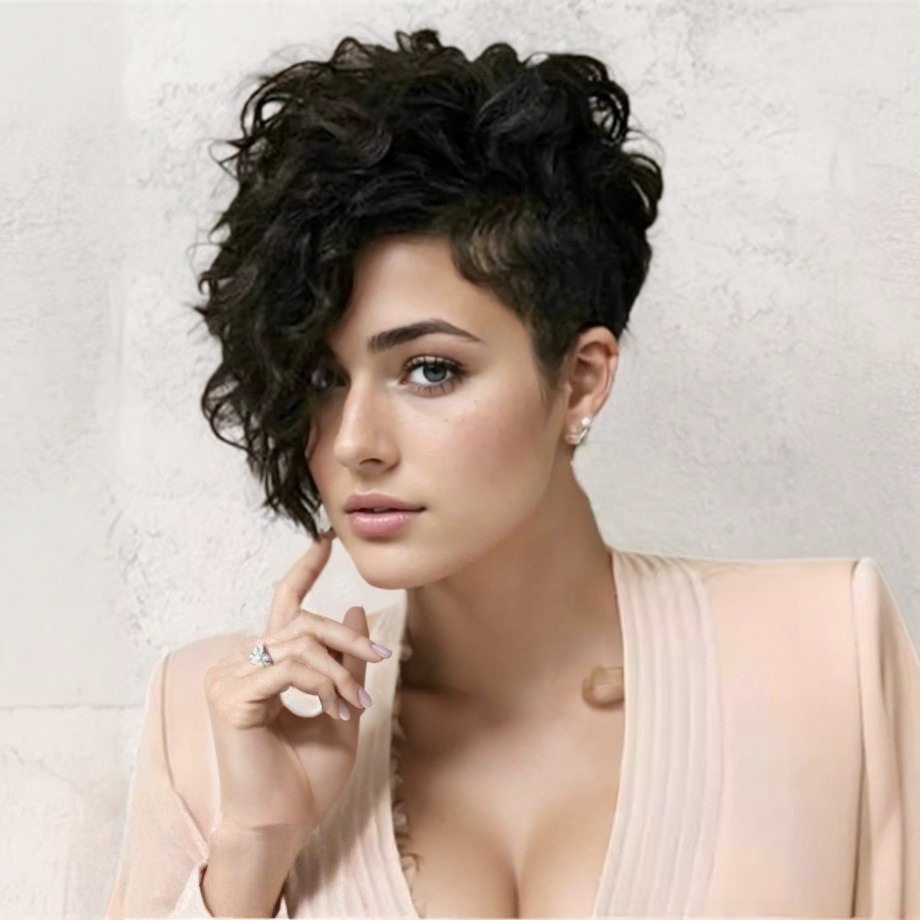 外贸爆款小卷发假发 女士短发卷发假发 高温丝仿真假发