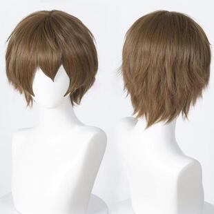 戊戌盗墓笔记 吴邪 cos 打毛工艺头顶 混丝棕色假发