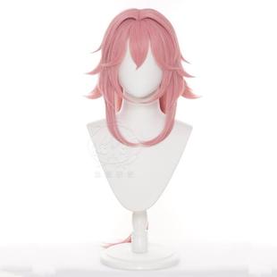 原神 八重神子 cos假发 稻妻城 仿真头皮 两侧反翘 现货