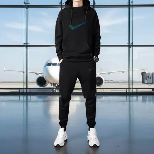 奥莱潮牌男士连帽卫衣休闲套装