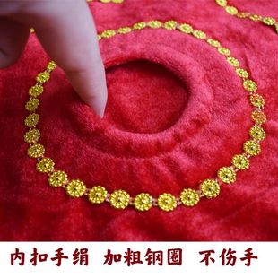 金丝绒专业二人转东北秧歌广场舞蹈手绢花八角巾转巾方巾帕子内扣