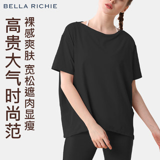 BellaRichie宽松显瘦速干透气运动上衣t恤女健身跑步短袖瑜伽服夏