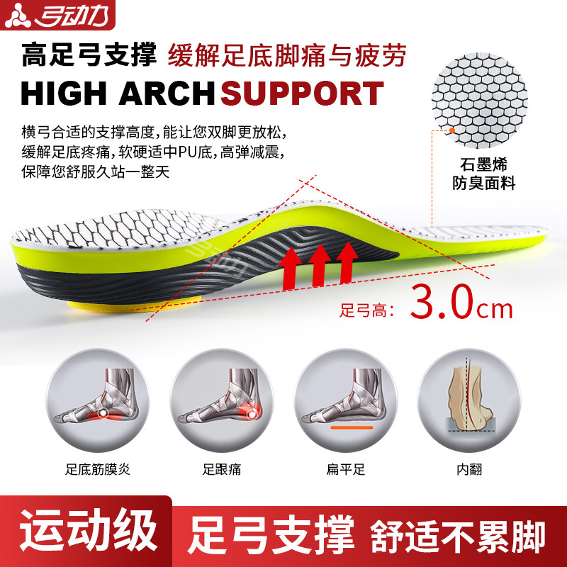 足弓支撑鞋垫抗菌缓震回弹防臭