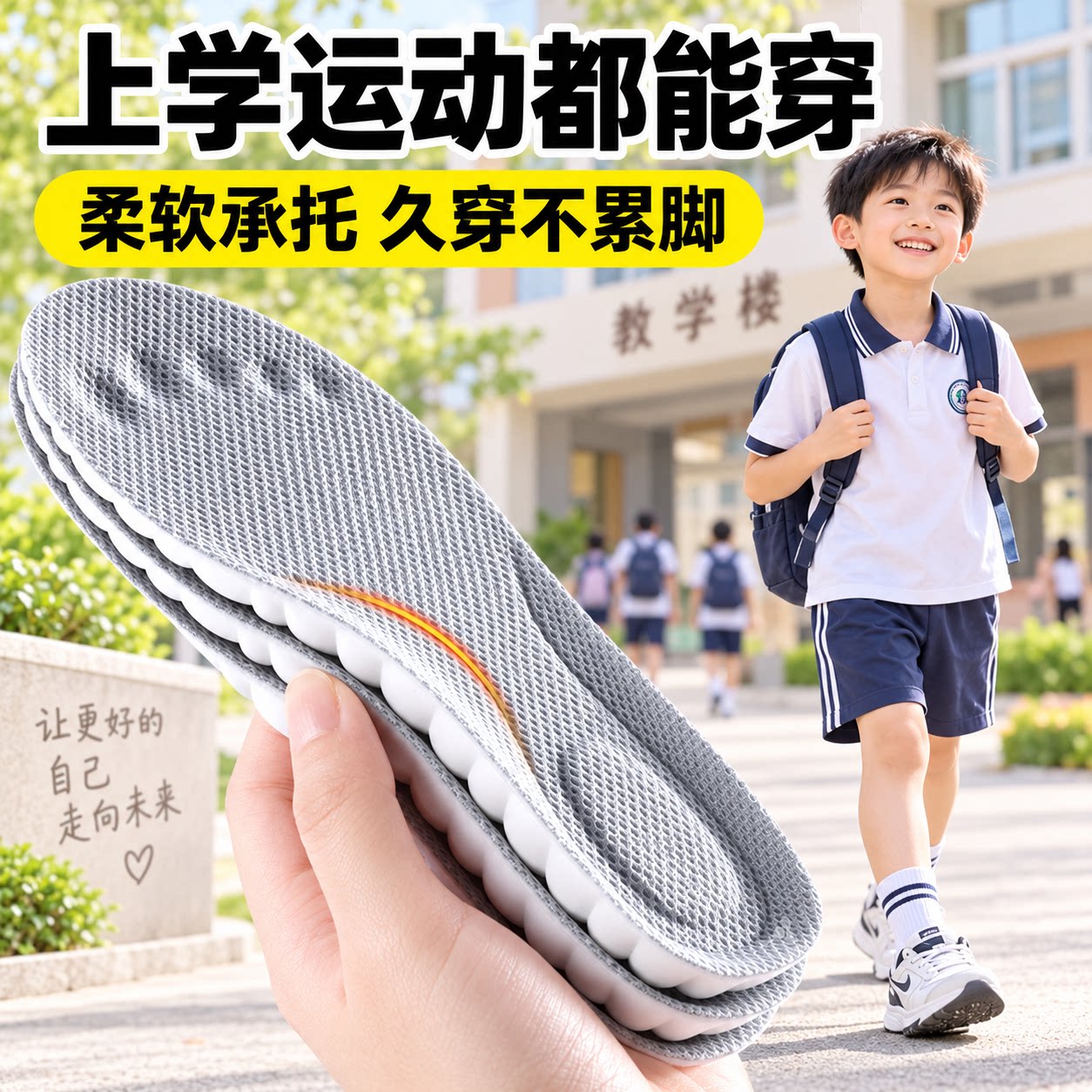 儿童运动鞋垫减震防痛吸汗防臭