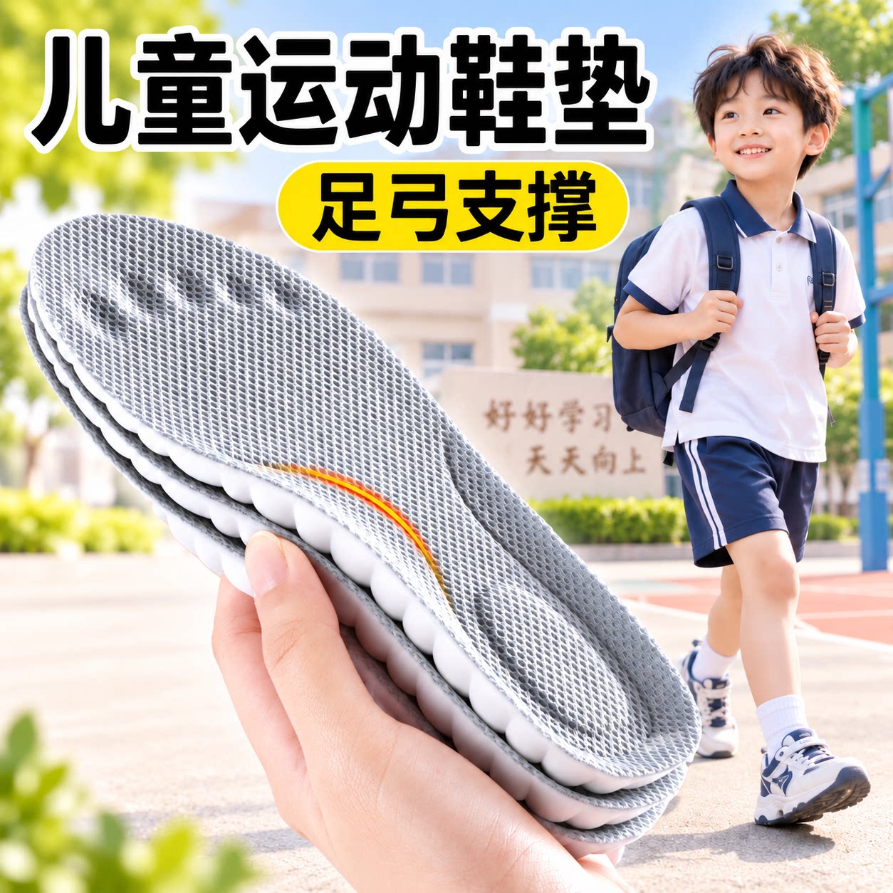 儿童运动鞋垫减震防痛吸汗防臭