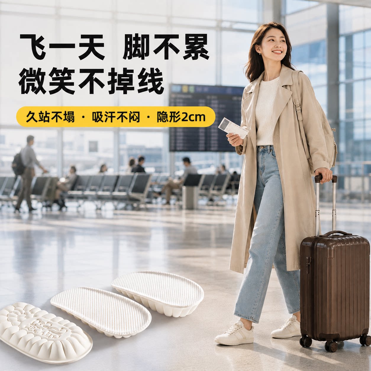 泰国天然乳胶久站不累脚增高垫