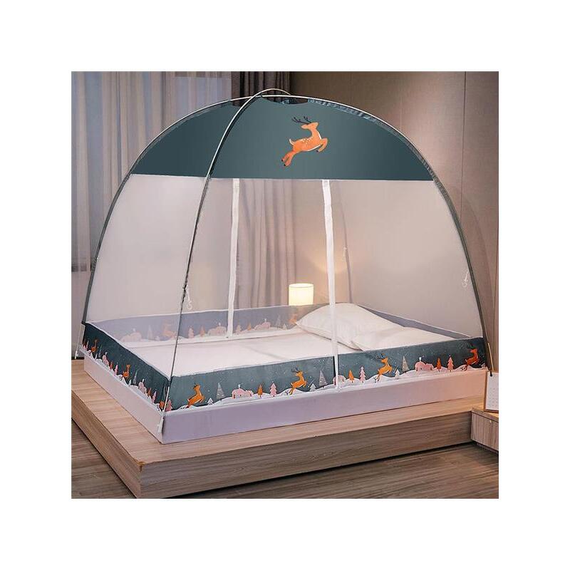 蚊帐1米35蒙古包免安装1.5m床家用纹帐单双人1.0m学生宿舍1.2米床