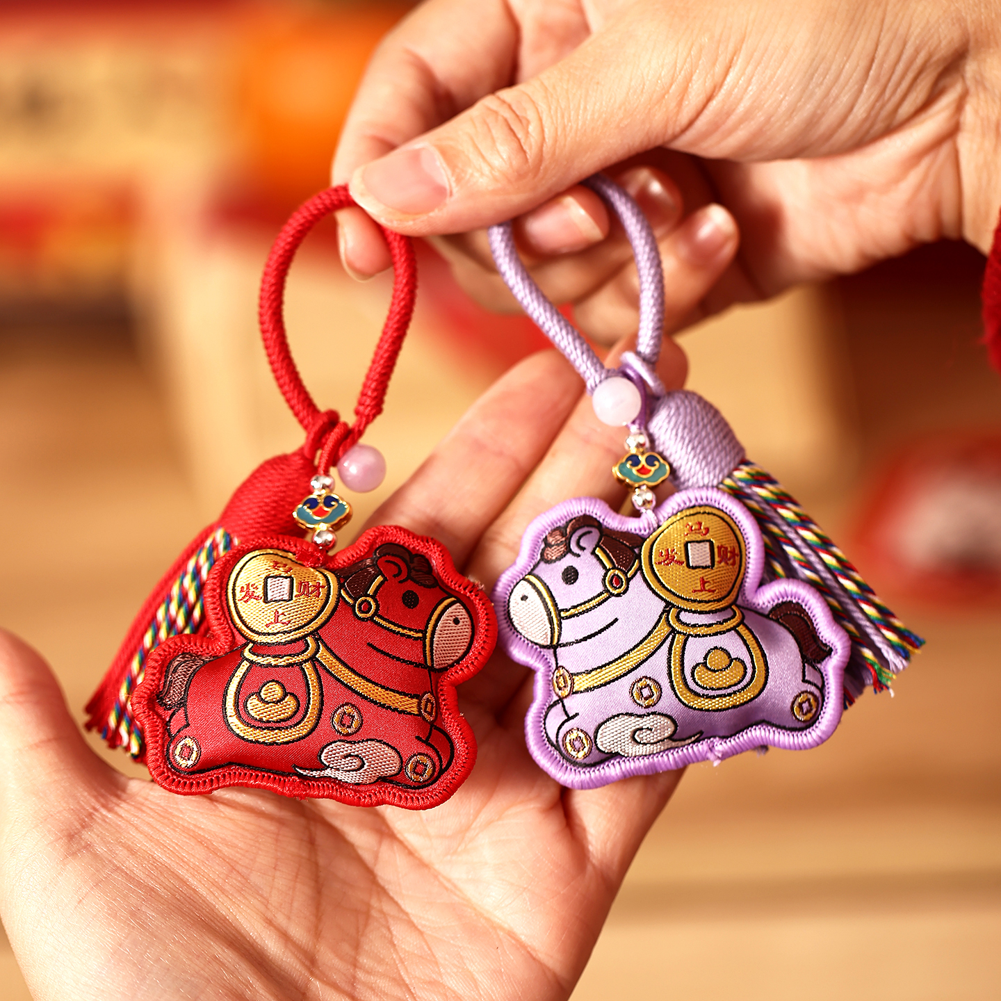 2026马年春节挂件生肖挂饰挂包挂车小号吉祥物车载钥匙扣新年礼品