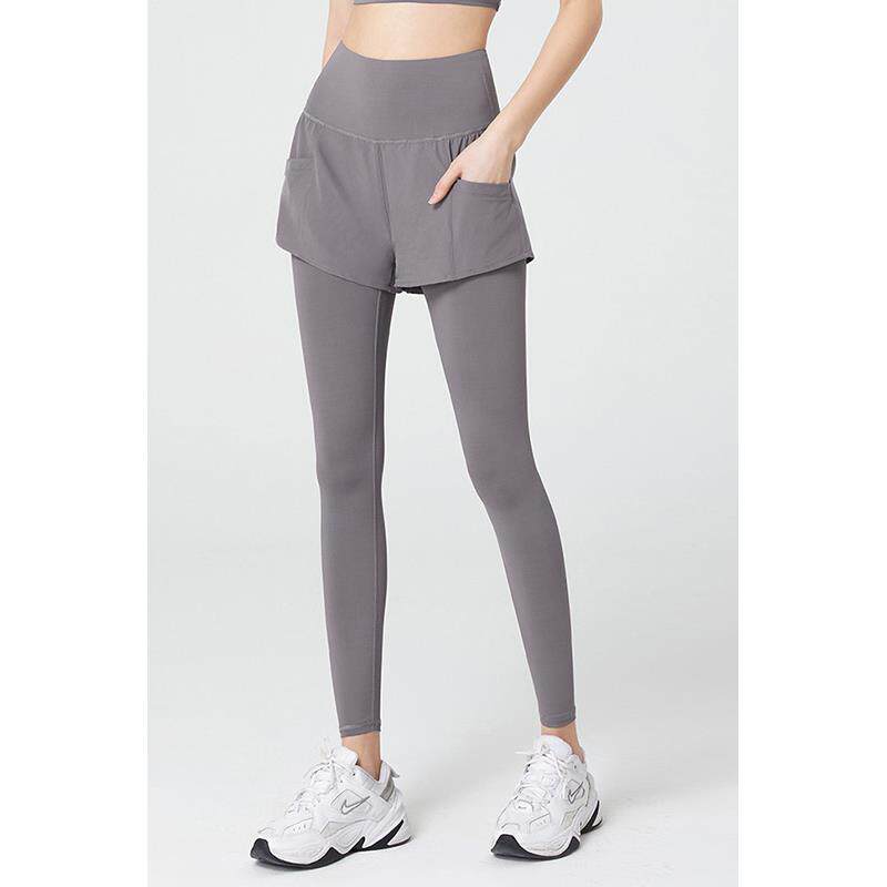 运动裤女健身房专用瑜伽假两件高腰速干长裤训练跑步大码学生春夏