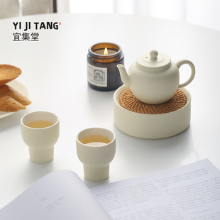 茶具套装 宜集堂INS奶油2025新款 家用高级感下午茶简约现代泡茶壶