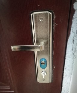 通用型防盗门把手门锁拉手门把手配件实心加厚手柄进户门大门拉手