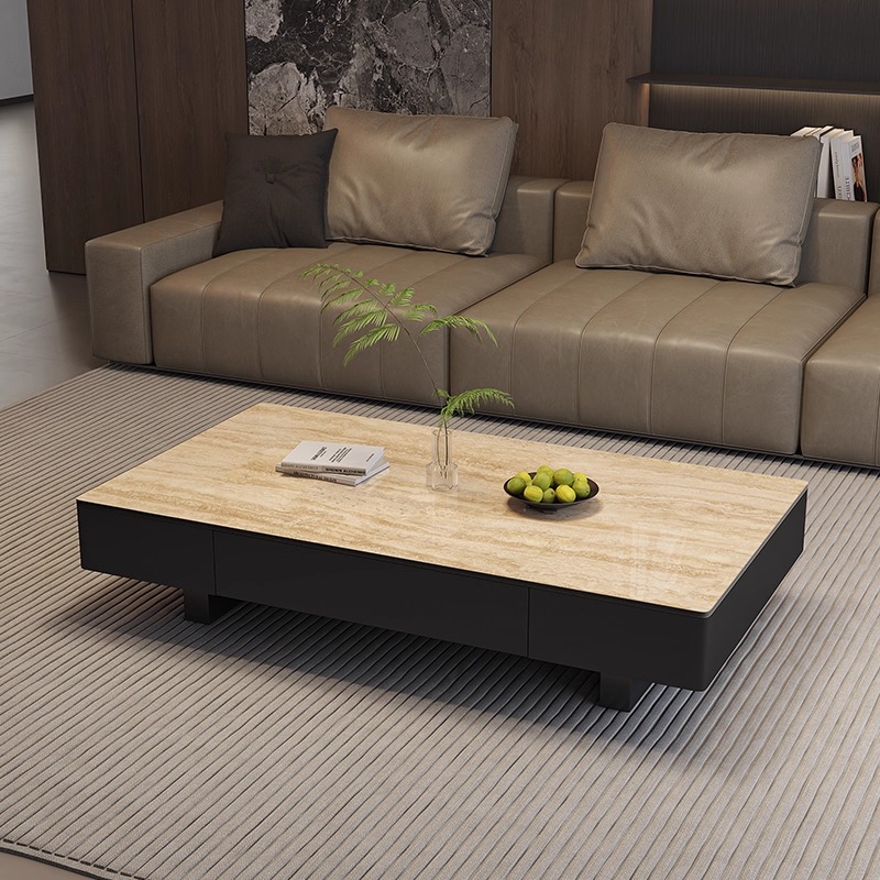 顶匠岩板意式家用网红极简茶几