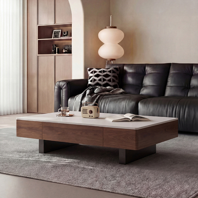 家用客厅极简现代中古风实木意式